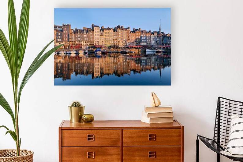 Harbour at sunrise in Honfleur Normandy France by Marco Brivio
