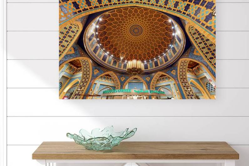 Starbucks coffee shop inside striking Islamic architecture in Du by Marco Brivio