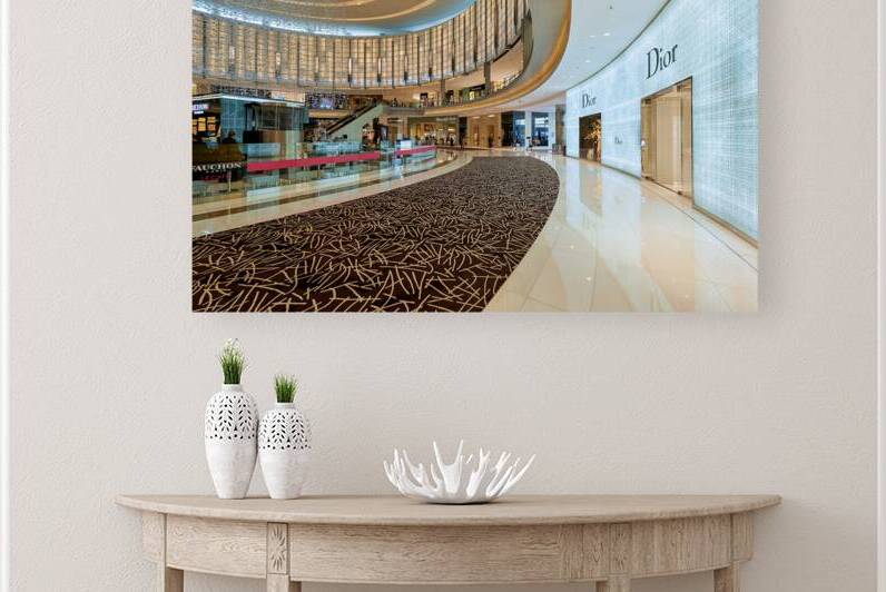 Luxury shopping mall in Dubai with designer stores and cafe by Marco Brivio