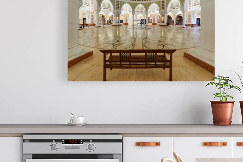 Grand hall with arches and columns in Dubai UAE invites explorat by Marco Brivio