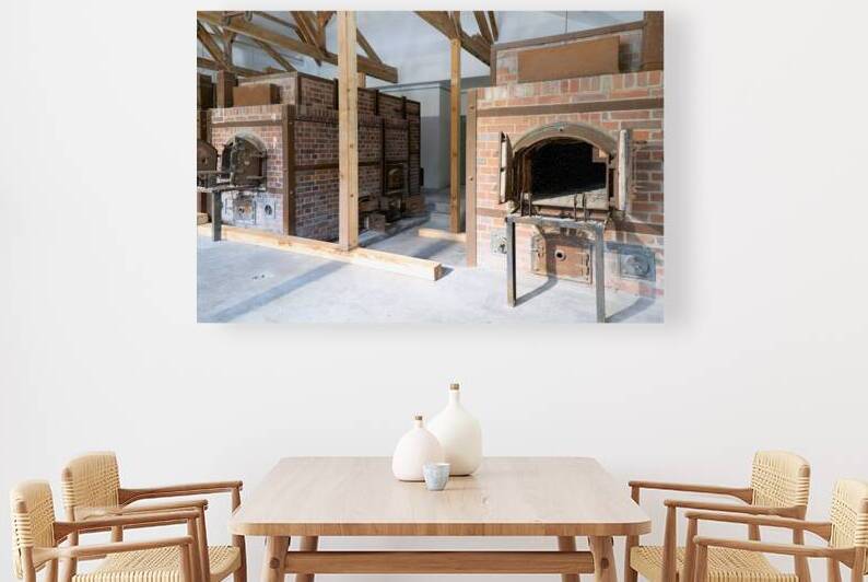 Crematorium structure at Dachau concentration camp in Munich Ger by Marco Brivio