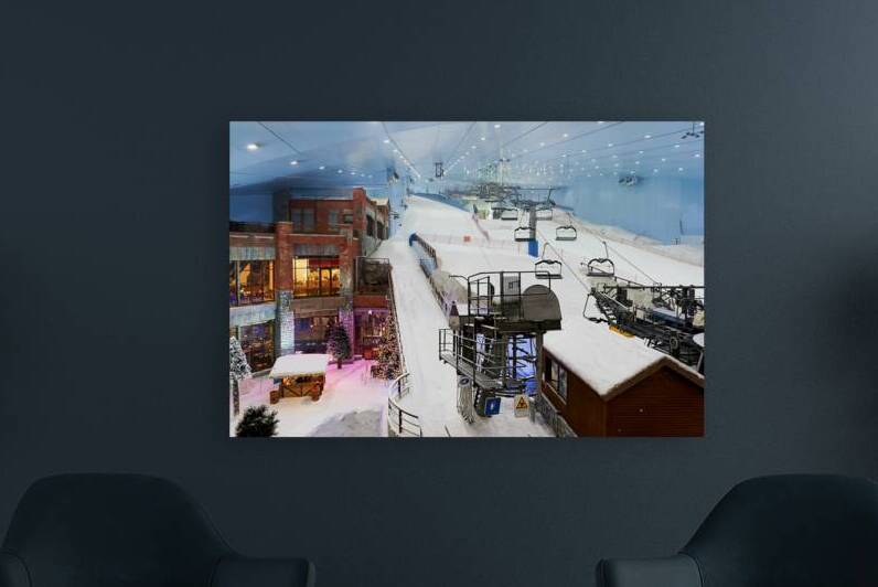 Indoor ski resort with slopes and chairlifts in Dubai UAE by Marco Brivio