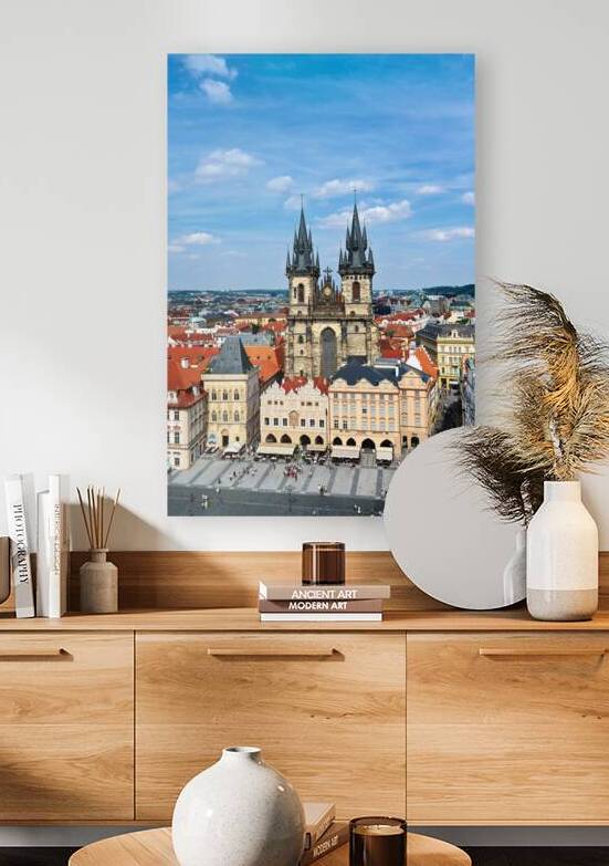 Prague Old Town Square Church of Our Lady before Týn. by Marco Brivio