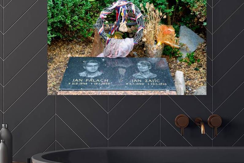 Memorial for Czech heroes Jan Palach and Jan Zajíc. by Marco Brivio