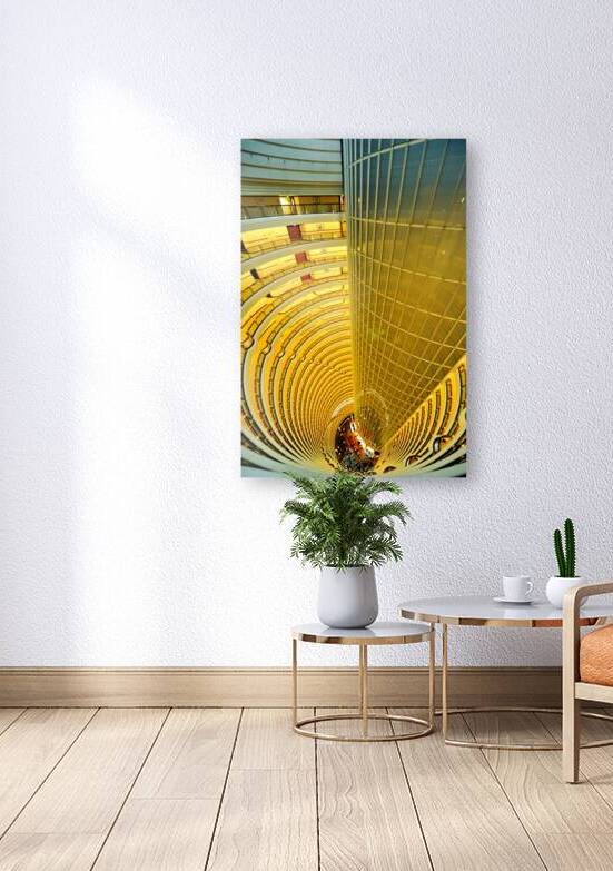 High rise hotel atrium with spiraling floors in Shanghai by Marco Brivio