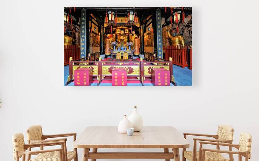 Visit to grand Chinese temple with golden statues in Shanghai by Marco Brivio