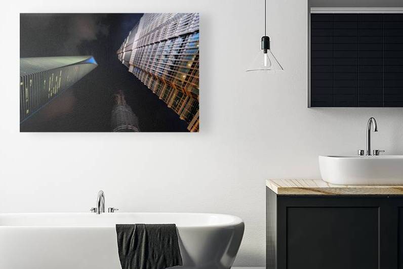 Illuminated skyscrapers of Shanghai light up the night sky by Marco Brivio