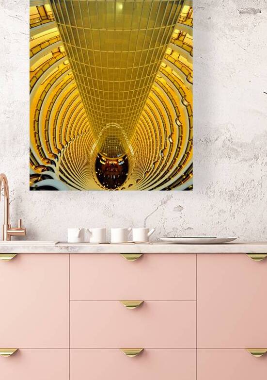 Shanghai grand hotel atrium has curved balconies and glass ceili by Marco Brivio