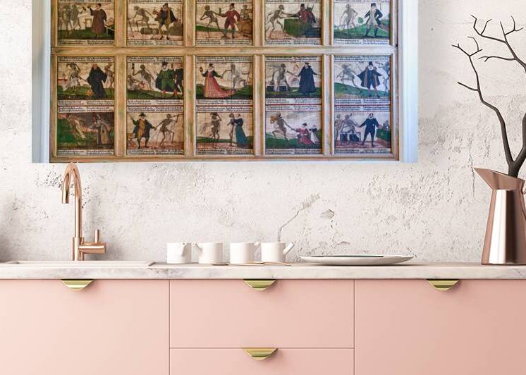 Fussen museum displays Danse Macabre art from St. Mangs Abbey by Marco Brivio