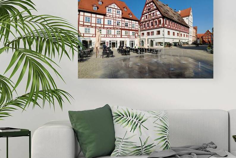 Market square in Nordlingen along the Romantic Road in Bavaria by Marco Brivio