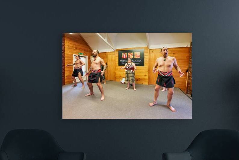 Haka dance performed at Whakarewarewa Maori Village in Rotorua by Marco Brivio