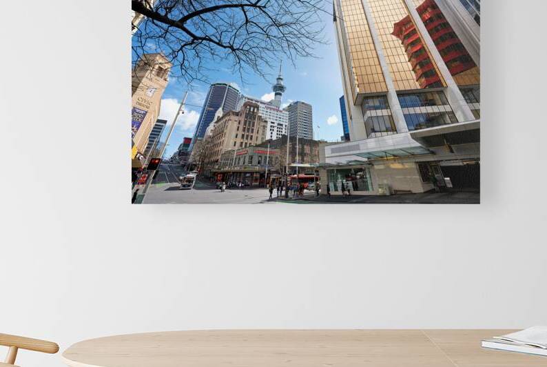 Modern architecture and Sky Tower in Auckland New Zealand by Marco Brivio