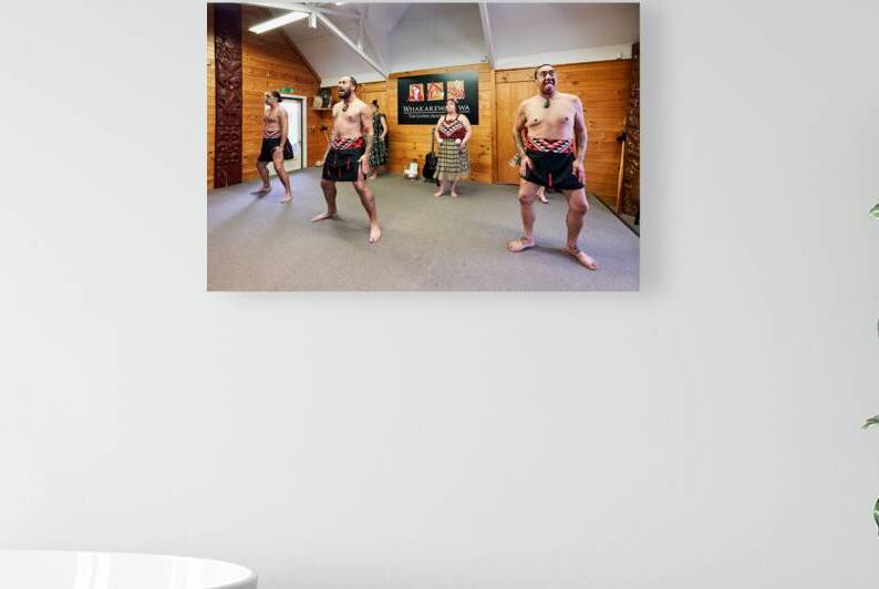 Haka dance at Whakarewarewa Maori Village Rotorua by Marco Brivio