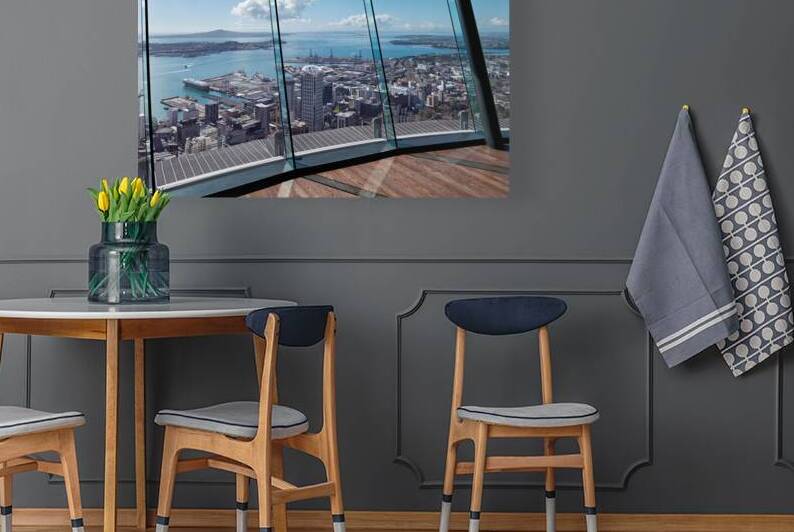 Aerial view of Auckland city and the financial district in New Z by Marco Brivio