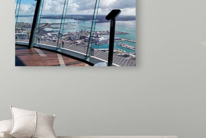 View of Auckland city and financial district from the Sky Tower by Marco Brivio