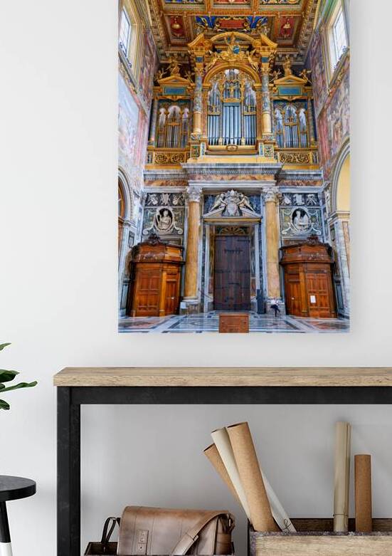 Daytime view of Romes cathedral interior with organ by Marco Brivio