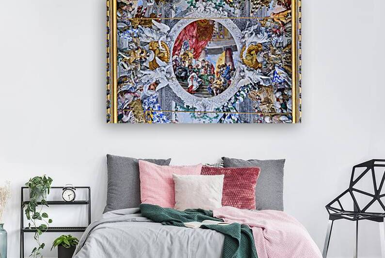 Frescoed ceiling in Great Hall of Colonna Art Gallery in Rome by Marco Brivio