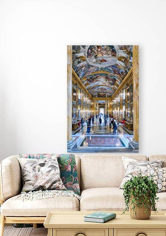 Visitors explore the Great Hall of Colonna Art Gallery in Rome by Marco Brivio