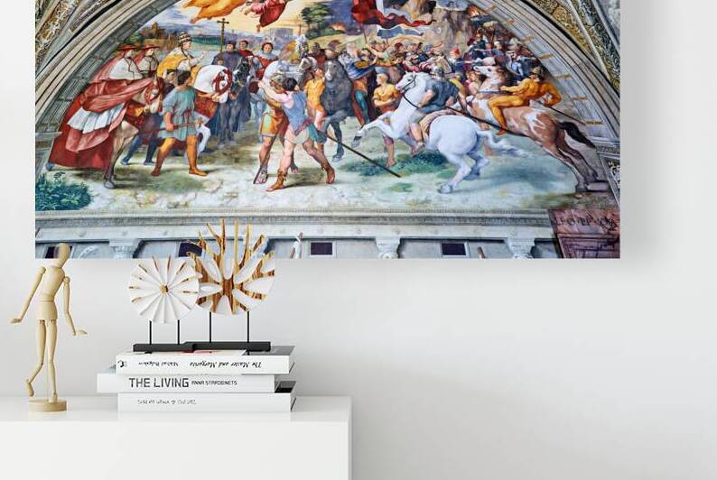 Visitors view Raphael frescoes in the Vatican Museums in Rome by Marco Brivio