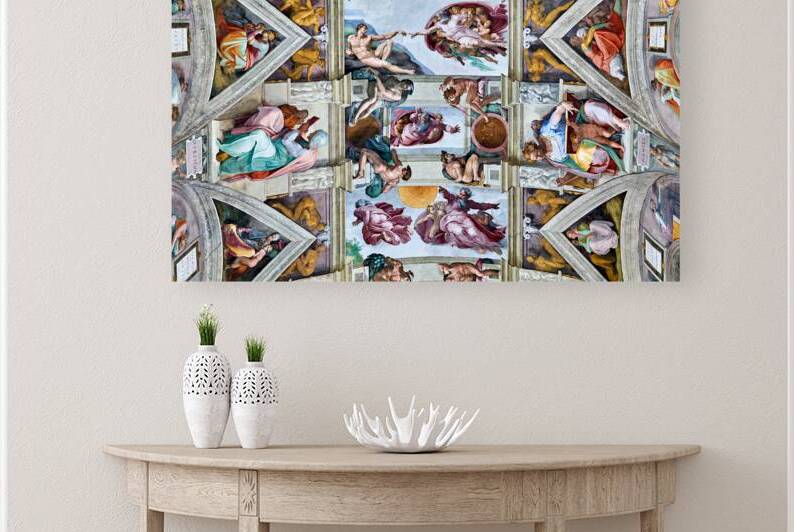 Famous ceiling of Sistine Chapel in Vatican Museums in Rome by Marco Brivio