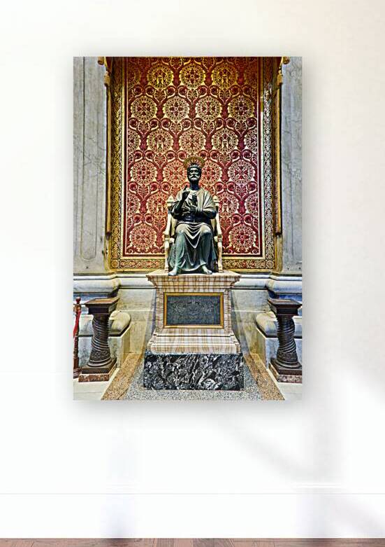 Bronze statue of Saint Peter at Saint Peters Basilica in Rome by Marco Brivio