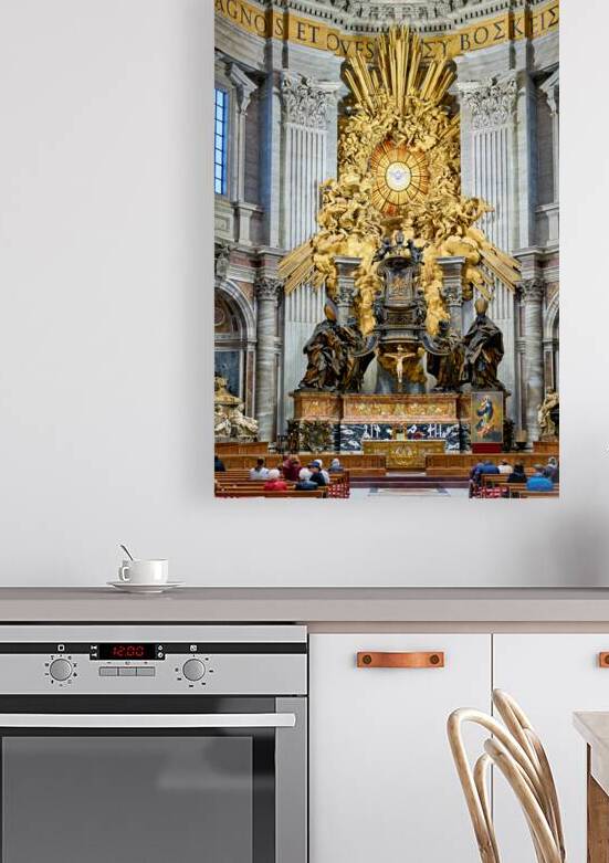 Saint Peters Basilica view with Berninis Cathedra Petri in Rom by Marco Brivio