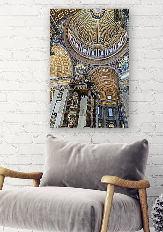 Saint Peters Basilica shows Berninis baldacchino in Vatican Ci by Marco Brivio