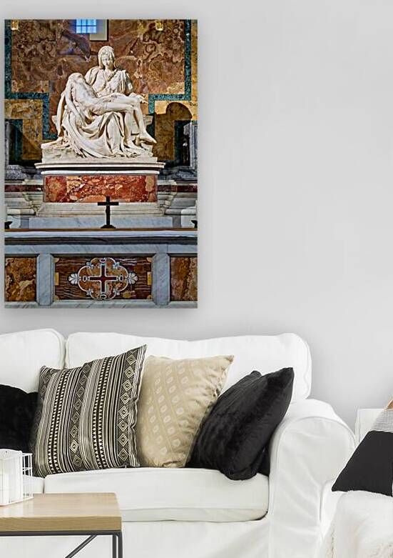 Pieta by michelangelo in saint peters basilica in rome by Marco Brivio