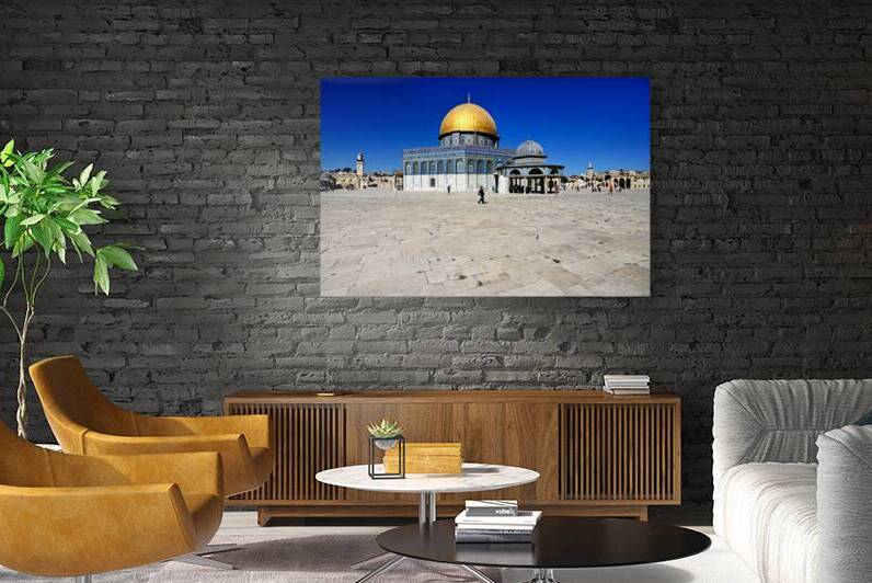 View of Dome of the Rock mosque at Temple Mount in Jerusalem by Marco Brivio