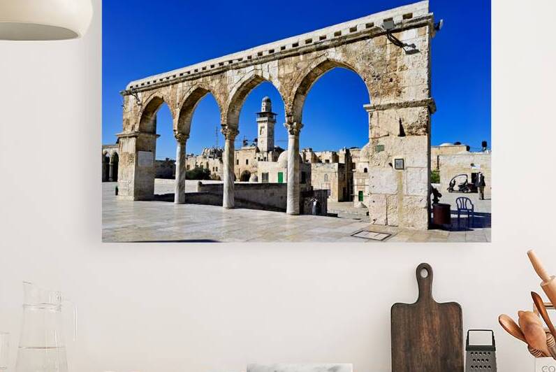 Dome of the rock mosque at Temple Mount in Jerusalem Israel by Marco Brivio