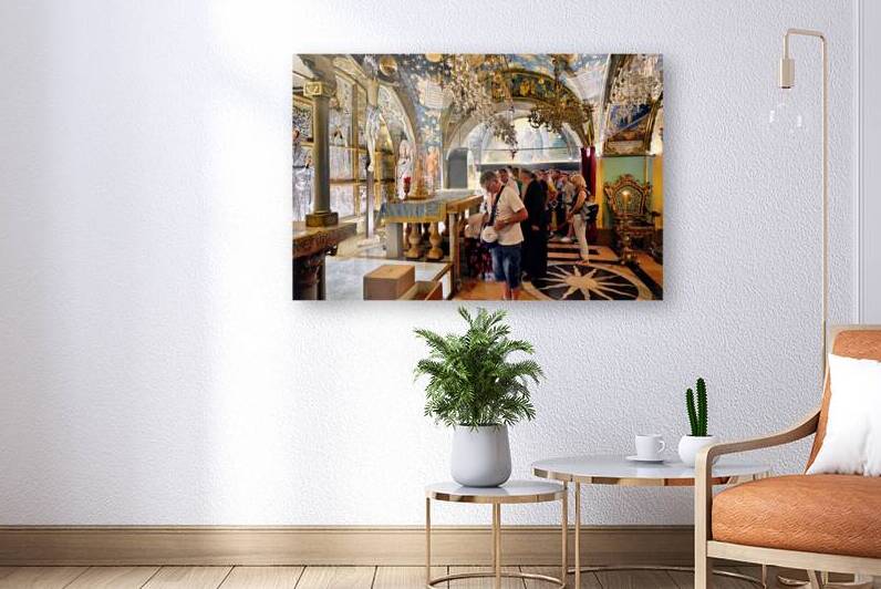 Visitors explore the church of the Holy Sepulchre in Jerusalem by Marco Brivio
