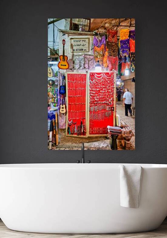 Shop displays in souq al attarin in old city of Jerusalem by Marco Brivio