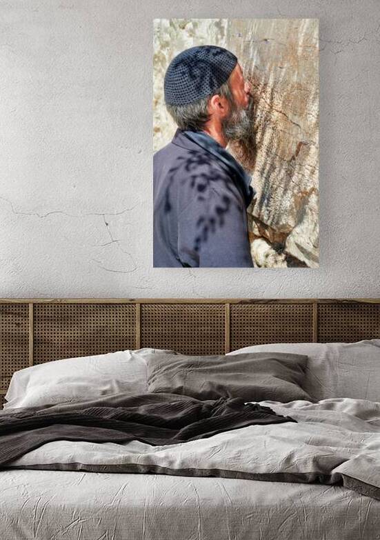 Prayers at the wailing wall in jerusalem by orthodox jews by Marco Brivio