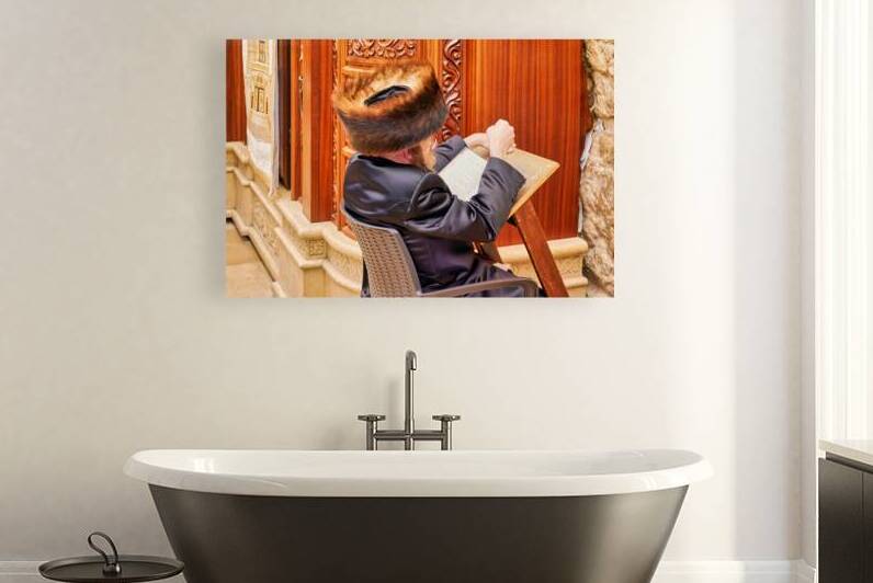 Prayers at the wailing wall in jerusalem by orthodox jews by Marco Brivio