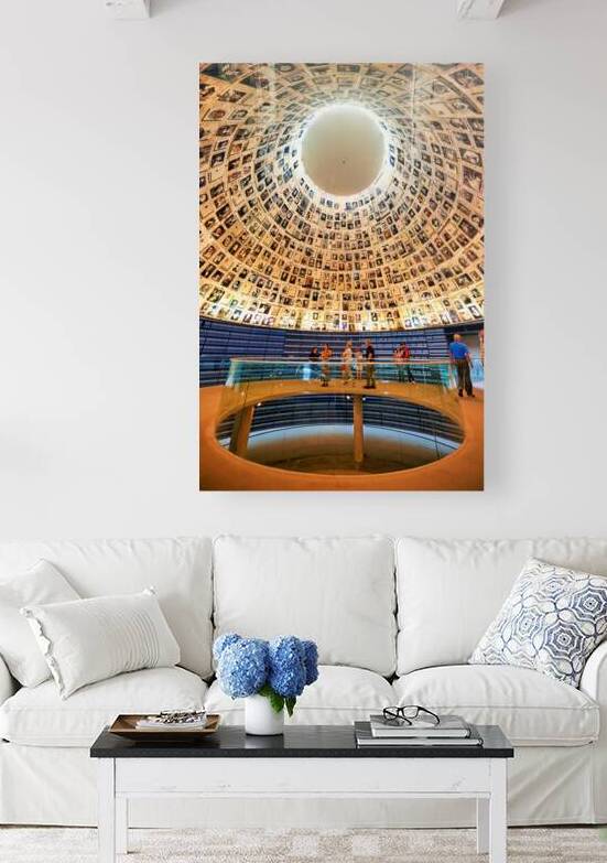 Visitors explore the Hall of Names at Yad Vashem in Jerusalem by Marco Brivio