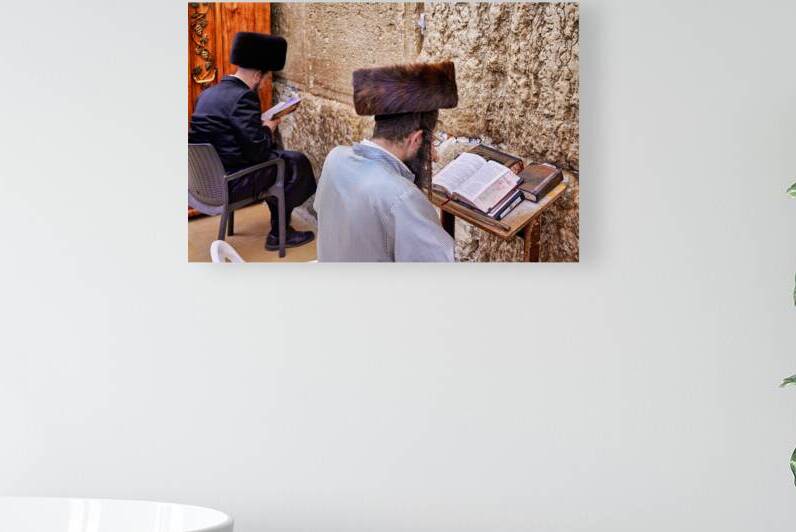 Prayer at the wailing wall in jerusalem by orthodox jews by Marco Brivio