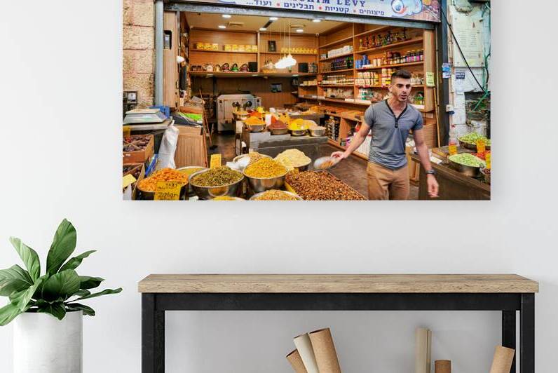 Spice vendor at Mahane Yehuda Market in Jerusalem Israel by Marco Brivio