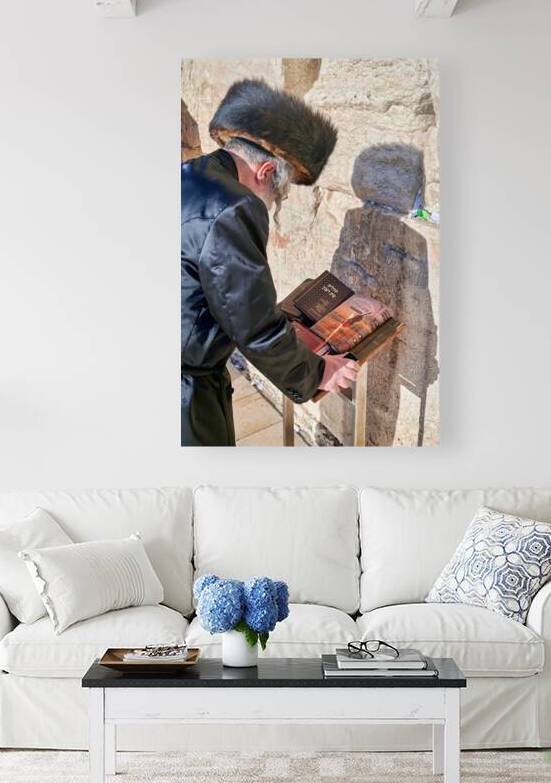 Orthodox Jews praying at the Wailing Wall in Jerusalem by Marco Brivio