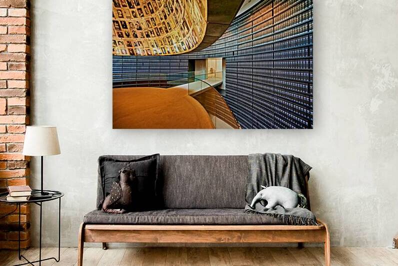 Memorial in Yad Vashem shows Hall of Names for Holocaust victims by Marco Brivio