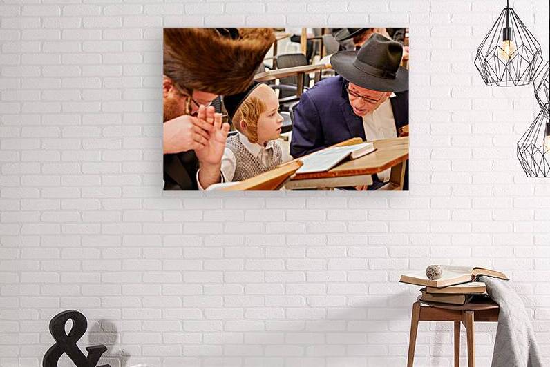 Orthodox Jews pray at the Wailing Wall in Jerusalem Israel by Marco Brivio