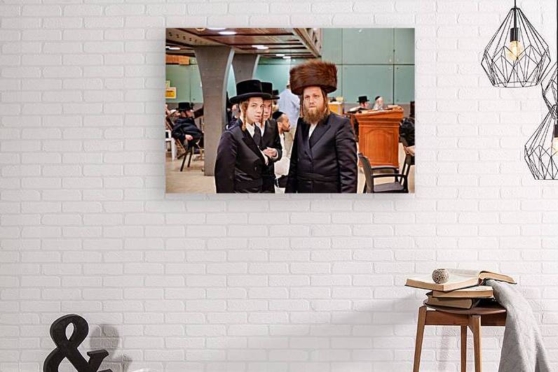 Orthodox Jews at prayer in Jerusalem near the Wailing Wall by Marco Brivio