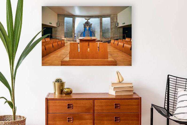 Memorial synagogue interior at Yad Vashem in Jerusalem by Marco Brivio