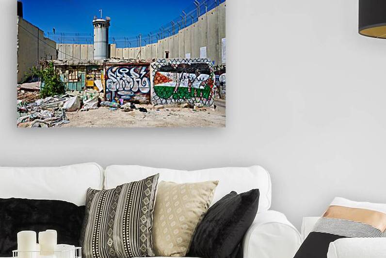 View of the west bank separation wall in Bethlehem with graffiti by Marco Brivio