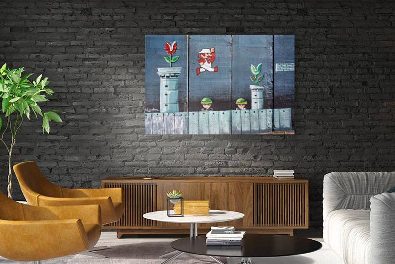 Art on the west bank separation wall in Bethlehem Jerusalem by Marco Brivio