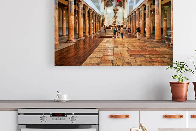 Visitors explore the Church of the Nativity in Bethlehem by Marco Brivio