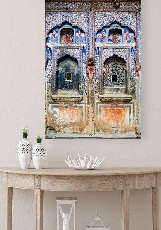 Decorated painted houses in Mandawa Shekhawati region of Rajasth by Marco Brivio