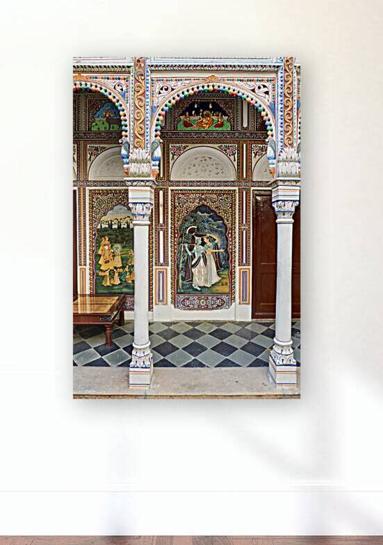 Decorated house walls in Mandawa Shekhawati region of Rajasthan by Marco Brivio