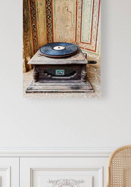 Old record player in a historic Rajasthan building by Marco Brivio