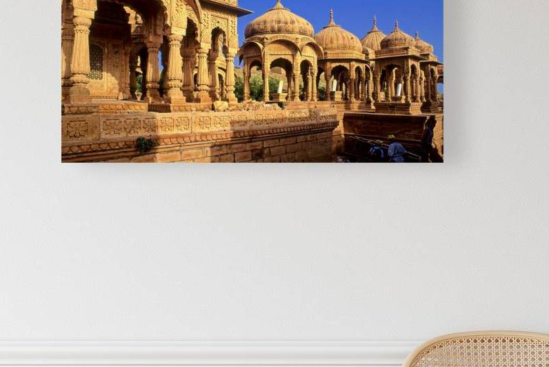 Tombs in Jaisalmer Rajasthan show intricate stone carvings and d by Marco Brivio