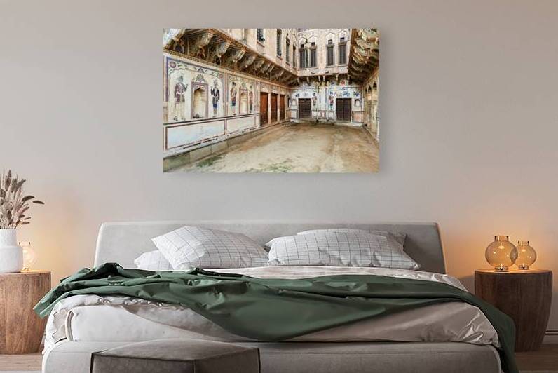 Decorated house in Mandawa Shekawati Rajasthan shows local art by Marco Brivio